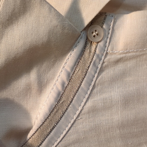 Lafayette 148 100% Linen Collared Shirt Size XL - Picture 3 of 10